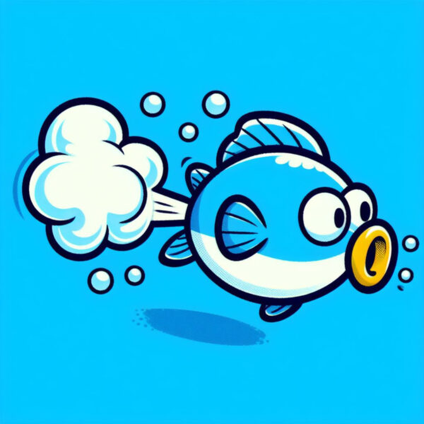 A fish farting